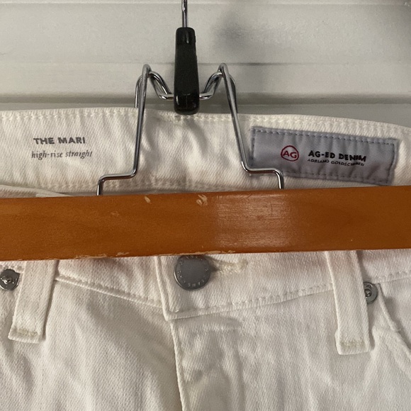 AG Adriano Goldschmied the Mari high rise straight chalk denim 30 r worn once - Picture 2 of 5